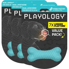 undefined - Juguetes Masticables Para Perros Pequeños Con Aroma A Mantequilla De Maní Paquete De 3