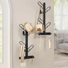 undefined - Juego De Dos Percheros De Pared Songmics Home Con Catorce Ganchos En Acero