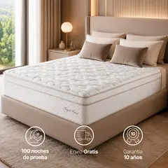ESSENZA - Colchón king 2.0m + 2 almohadas royal prince firme