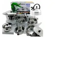 HOFFMANN - Batería Ollas Hoffman Germany 13 Piezas Acero Inoxidable