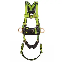 DINAMIK - Arnés Cuerpo Completo para Trabajo En Alturas 4 Puntos de Anclaje. Soporte Lumbar. Silla Acolchada. Herraje En Acero Forjado Construcción En «h»