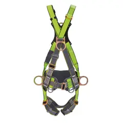 DINAMIK - Arnés Cuerpo Completo para Trabajo En Alturas 4 Puntos de Anclaje. Soporte Lumbar. Herraje En Acero Forjado Construcción En «x»