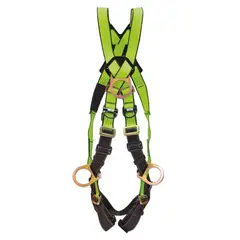 DINAMIK - Arnés Cuerpo Completo para Trabajo En Alturas 4 Puntos de Anclaje. Placa Pectoral. Herraje En Acero Forjado Construcción En «x»