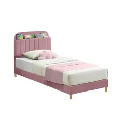 EKONOMODO COLOMBIA - Base Cama con Espaldar Sencillo Infantil Fenix 100x190x115 Rosado