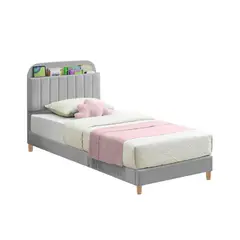 EKONOMODO COLOMBIA - Base Cama con Espaldar Semidoble Infantil Fenix 120x190x115 Gris