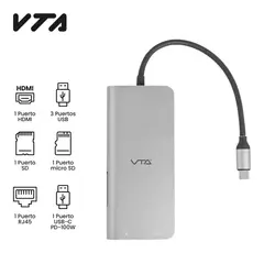 VTA PLUS - Adaptador Multipuerto 8 En 1 4K Conector Tipo C Vta