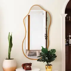 SANDALO - Espejo Irregular Corsega 60X120 Cm Marco Mdf Dorado