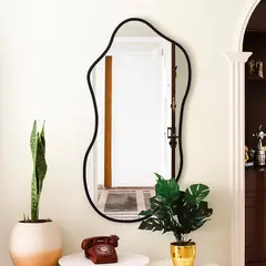 SANDALO - Espejo Irregular Corsega 60X120 Cm Marco Mdf Dorado