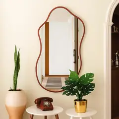 SANDALO - Espejo Irregular Corsega 60X120 Cm Marco Mdf Dorado