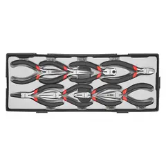 FORCE - Juego de Mini Alicates Joyeros 8 Piezas de 5" y 6" en Estuche 50814