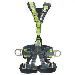 DINAMIK - Arnés Cuerpo Completo para Rescate En Alturas. 5 Puntos de Anclaje. Herraje En Acero Forjado. Espaldar. Faja y Perneras Acolchadas.