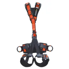 DINAMIK - Arnés Dieléctrico Cuerpo Completo para Rescate En Alturas. 5 Puntos de Anclaje. Herraje Dieléctrico. Espaldar. Faja y Perneras Acolchadas.