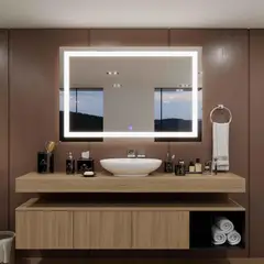 FAYENZA - Espejo De Baño Cetus 80X120Cm Con Luz Led Profesional Blanca