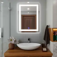 FAYENZA - Espejo De Baño Indus 80X60Cm Con Luz Led Profesional Blanca