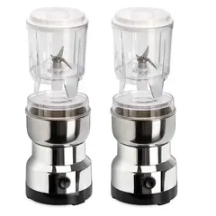 CHEF MASTER - Set X2 Molino De Café Y Picadora Eléctrica 2 En 1 400W Acero