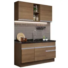MADESA - Cocina Integral Glamy 150cm Marrón Sin Mesón