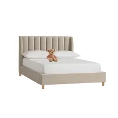 EKONOMODO COLOMBIA - Base Cama con Espaldar + Colchon Sencillo Infantil Bony 100x190x115 Taupe