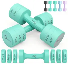 SPORTNEER - Juego De Mancuernas Ajustables 4.54 Kilogramos