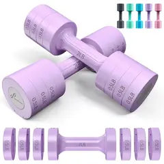 SPORTNEER - Set de Mancuernas Ajustables 4 en 1 de 4.96 Kilogramos