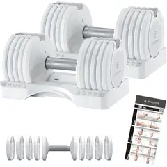 undefined - Set de Mancuernas Ajustables 5 en 1 de 11.3 Kilogramos ByZoom Fitness