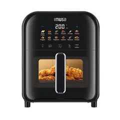 IMUSA - Freidora de Aire Easy Fry Turbo 6 Litros Tecnología Infra-Heat Negro