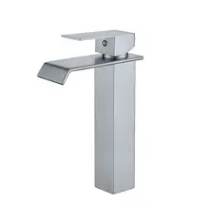 undefined - Grifería Lavamanos Cascada Monocontrol Alta Cromada Consumo 2 l/min