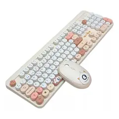 GENERICO - Combo Teclado y Mouse Inalámbricos USB2.4G 105 Teclas Weibo