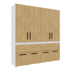 JUST HOME COLLECTION - Closet Berlin 200x180x49.8 cm Fresno Blanco