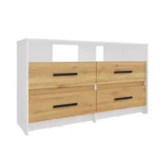 JUST HOME COLLECTION - Cómoda Natura 140 80X140X42Cm Blanco Duna
