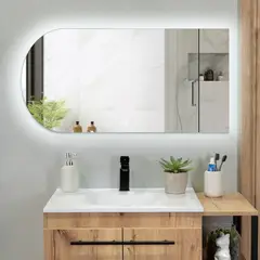 SENSI DACQUA - Espejo De Baño Betty 90x45 cm Horiz Semired Led+Touch