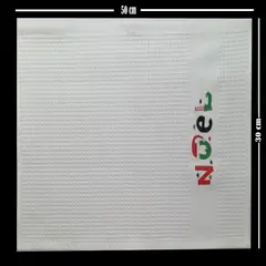 TOCAZ - Set de 2 Limpión de Navidad Piquet Bordado Navidad Noel
