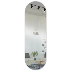 ENERGY PLUS - Espejo Adhesivo Pared Acrílico Ovalado 50x150 cm