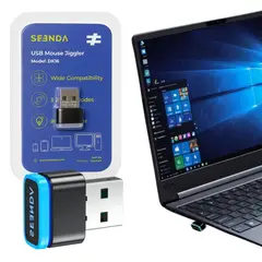 GENERICO - Simulador de Movimiento Mouse USB con Luz RGB y 3 Modos Indetectable