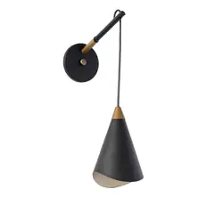 ILUMECO - Aplique de Pared Candor E27 1 Luz Negro