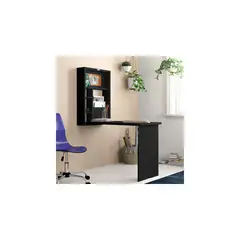 undefined - Escritorio Flotante Ahian con Librero y Diseño Plegable para Organización Total