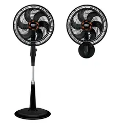 SAMURAI - Ventilador Ultra Silence Force 5 Velocidades, 2 En 1: Pedestal o Pared, Negro