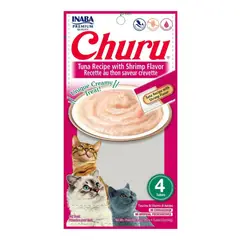 undefined - Snack cremoso para gato churu atún con camarón 4 unidades 14gr