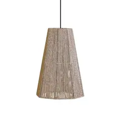 LUZ AND AMBIENTE - Lámpara Colgante Cono Fique 1 Luz E27 Producto Certificado