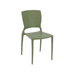TRAMONTINA - Silla Safira en Polipropileno y Fibra de Vidrio Verde Oliva