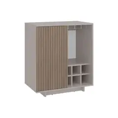 JUST HOME COLLECTION - Bar Bowie 78.6x70x40.8 cm Gris Claro + Natural