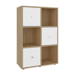 JUST HOME COLLECTION - Mueble Organizador Vega 89.8x59.3x28.6 cm Natural/Blanco