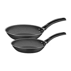 TRAMONTINA - Sartenes Turim En Aluminio Con Antiadherente Negro 2 Piezas