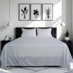 JUST HOME COLLECTION - Juego Cama 160x190 Cm Extradoble Bordado Ziczac