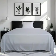 JUST HOME COLLECTION - Juego Cama 100x190 Cm Sencillo Bordado Ziczac