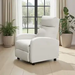 ELITE LIVING - Silla Reclinable Dali Pusharm Tela Crudo