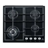 INDURAMA - Estufa Empotrable 4 Puestos 59x52 cm Vidrio Templado Gas Natural Triple Corona