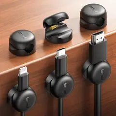 undefined - Lamicall Clips Organizadores De Cables Compactos Para Escritorio Y Hogar
