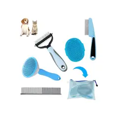 undefined - Kit De Aseo Para Perros Con Cepillos Y Peines Para Cuidado Completo