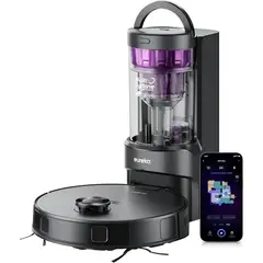 EUREKA - Aspiradora Robot y Trapeador con Base de Autovaciado sin Bolsa