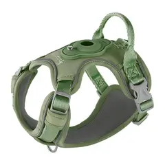 undefined - Arnés Táctico Verde Para Perro Mediano Con Soporte Para Apple Airtag TSPRO